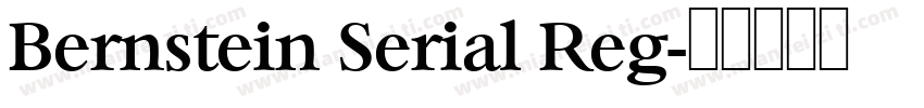 Bernstein Serial Reg字体转换